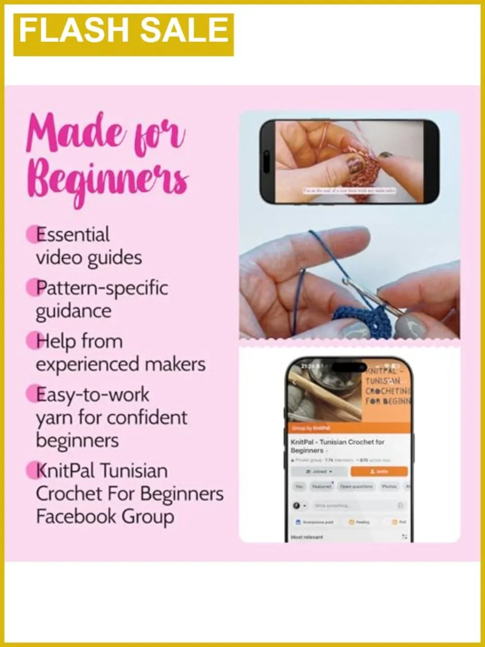 Crochet Kit for Beginners DIY Dishcloth Making 4 Reusable Cotton Cloths